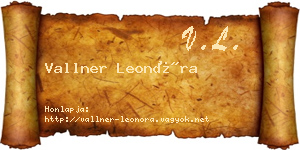 Vallner Leonóra névjegykártya